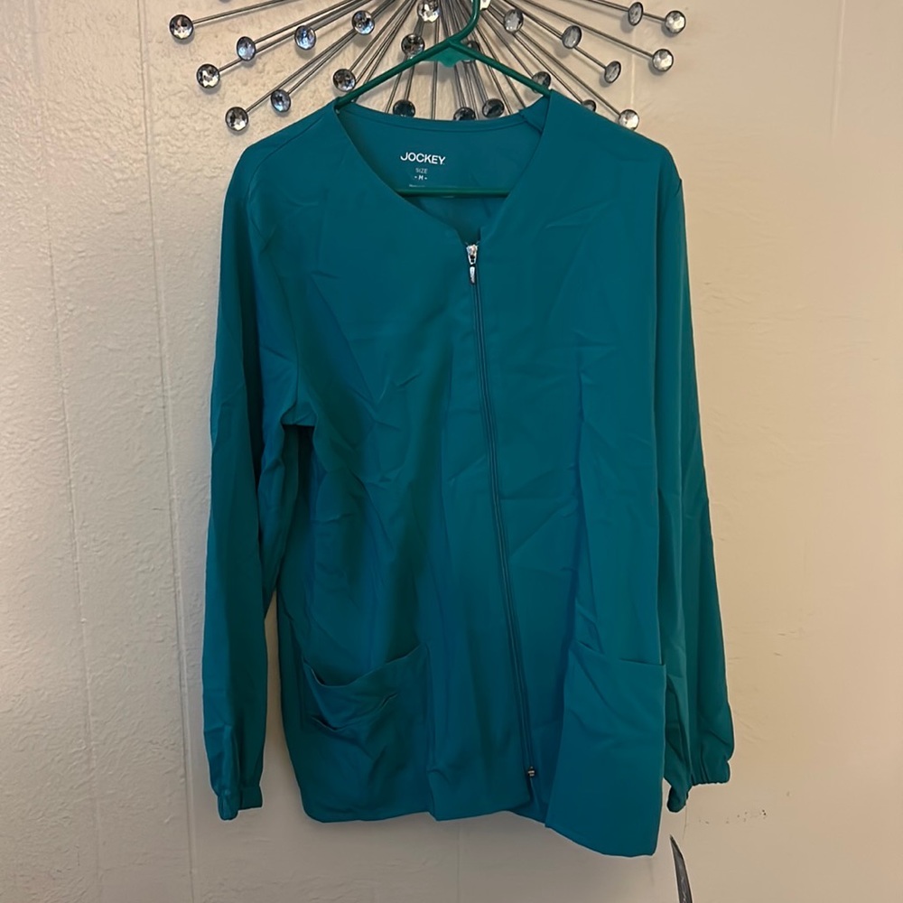 Jockey scrub jacket teal